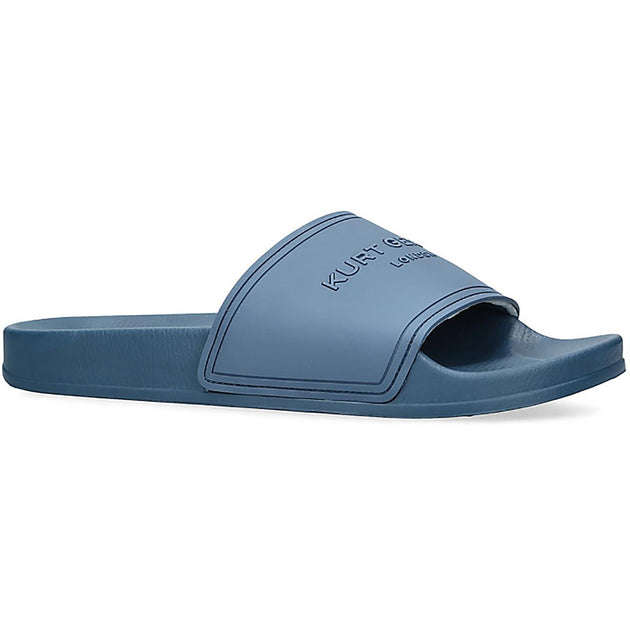 Kurt Geiger London Mens Logo Faux Leather Pool Slides 