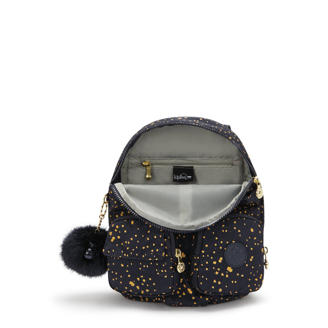 LiKE NEW Kipling Lovebug Small Printed Backpack- Golden Night Amazon.com: Kipling Lovebug Small Printed Backpack Disco  main image 2