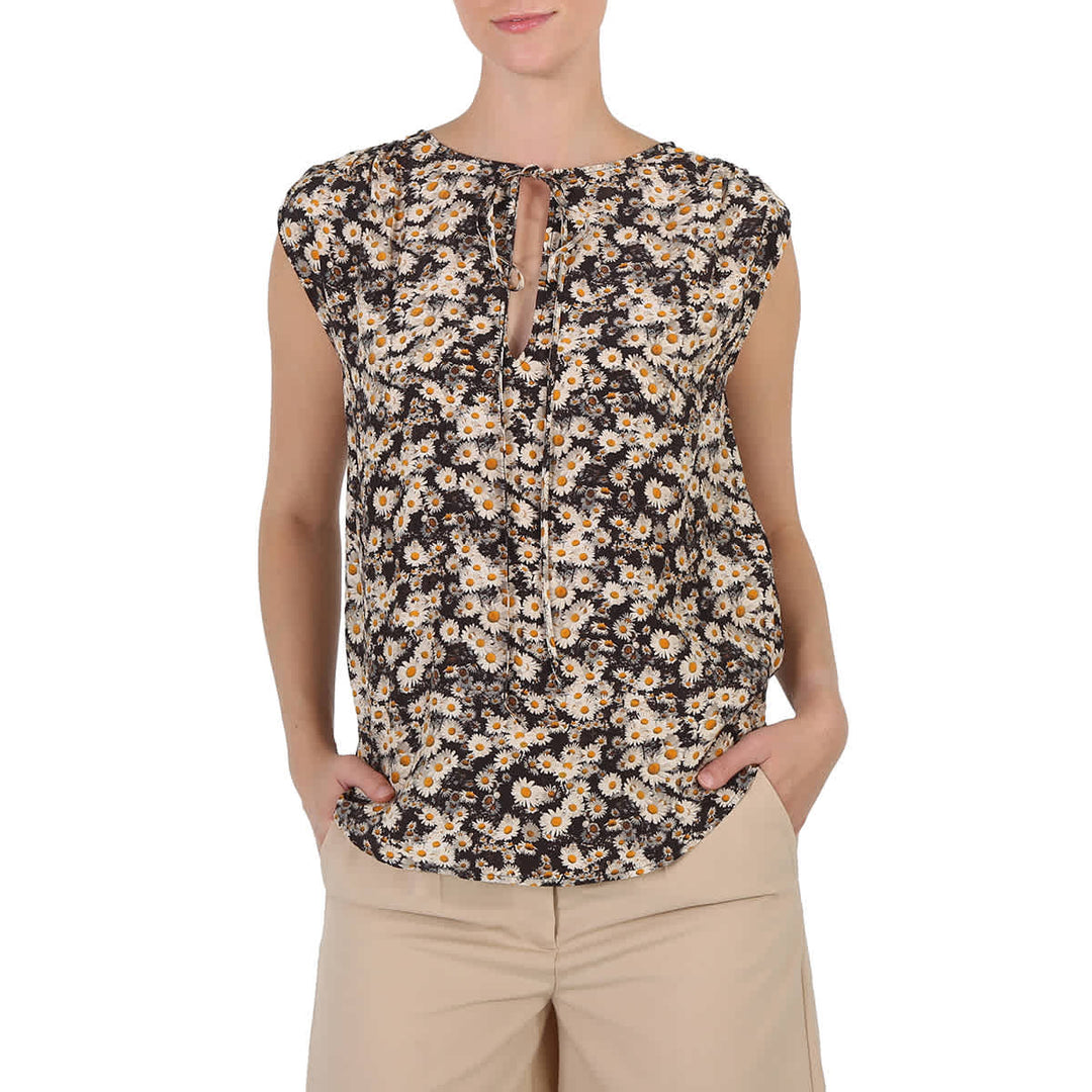 Stella McCartney Multicolor Printed Silk Top | ShopSimon