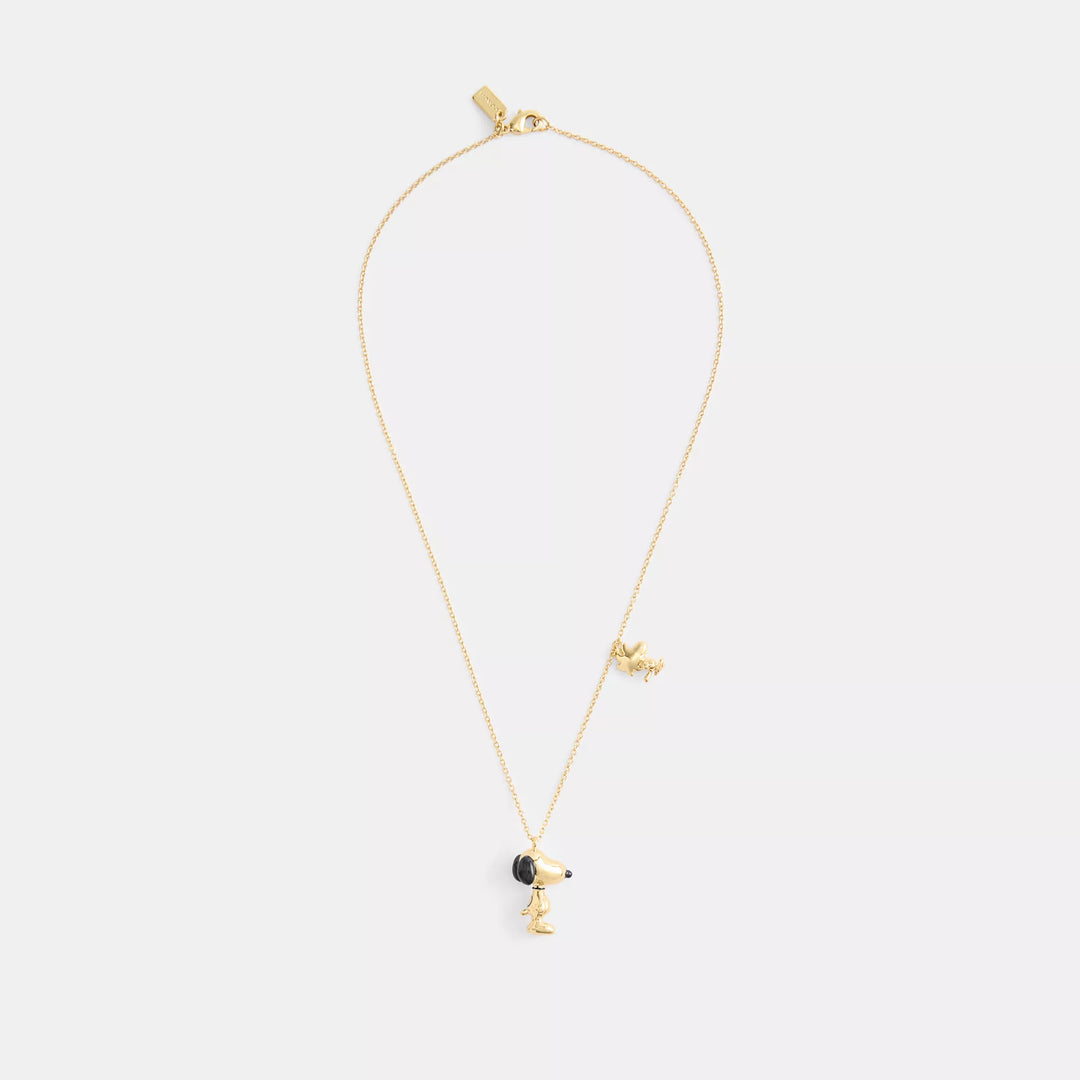 Coach Outlet Coach X Peanuts Snoopy And Woodstock Pendant Necklace