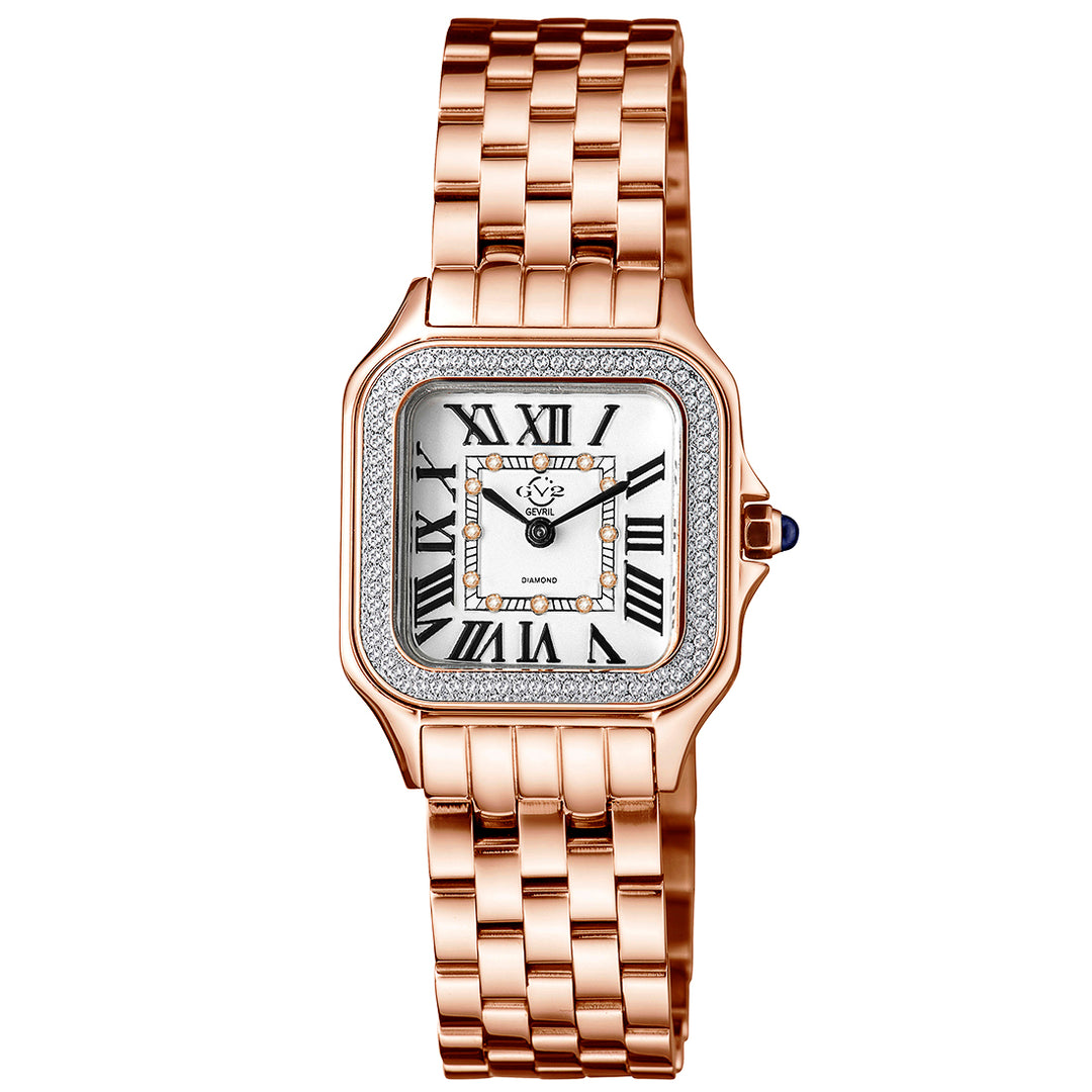 Womens GV2 Multi Diamonds Rose Gold Steel Watch. GV2 Venice Diamond - Gevril main image 4