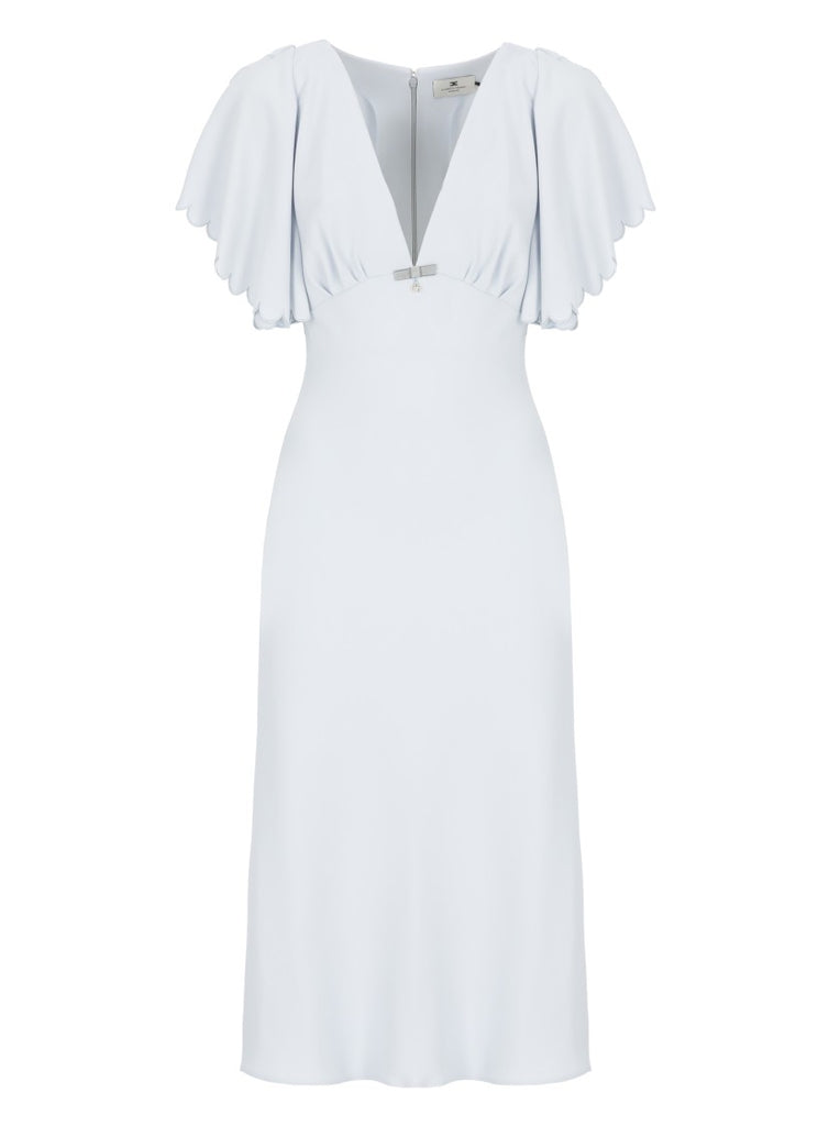 オールインワン・サロペット Elisabetta Franchi Light Blue Viscose Midi Dress Elisabetta Franchi Light Blue Viscose Midi Dress | ShopSimon
