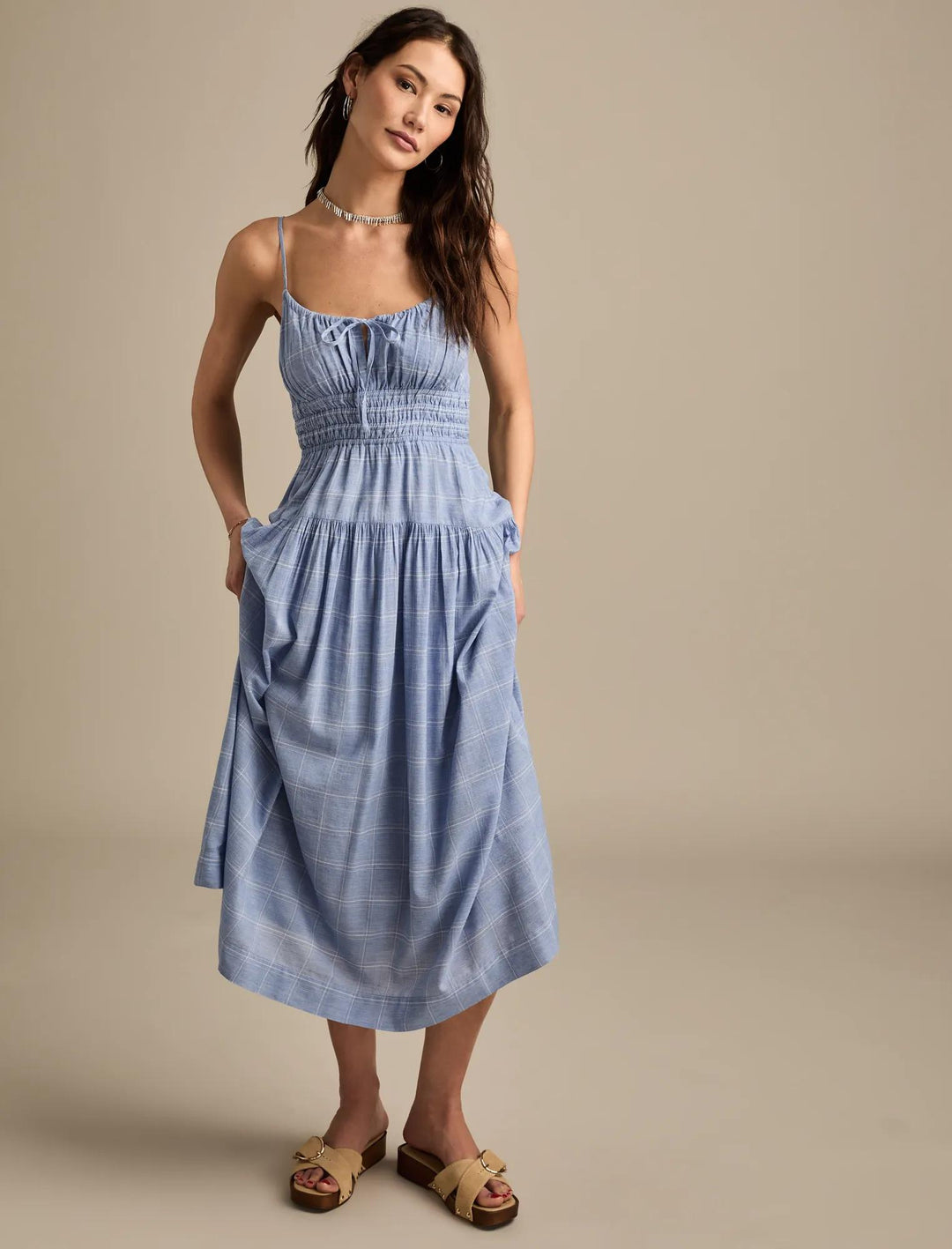 Lucky Brand Women's Smocked Waist Midi Dress | ShopSimon Lucky Brand Women's Smocked Waist Midi Dress | ShopSimon