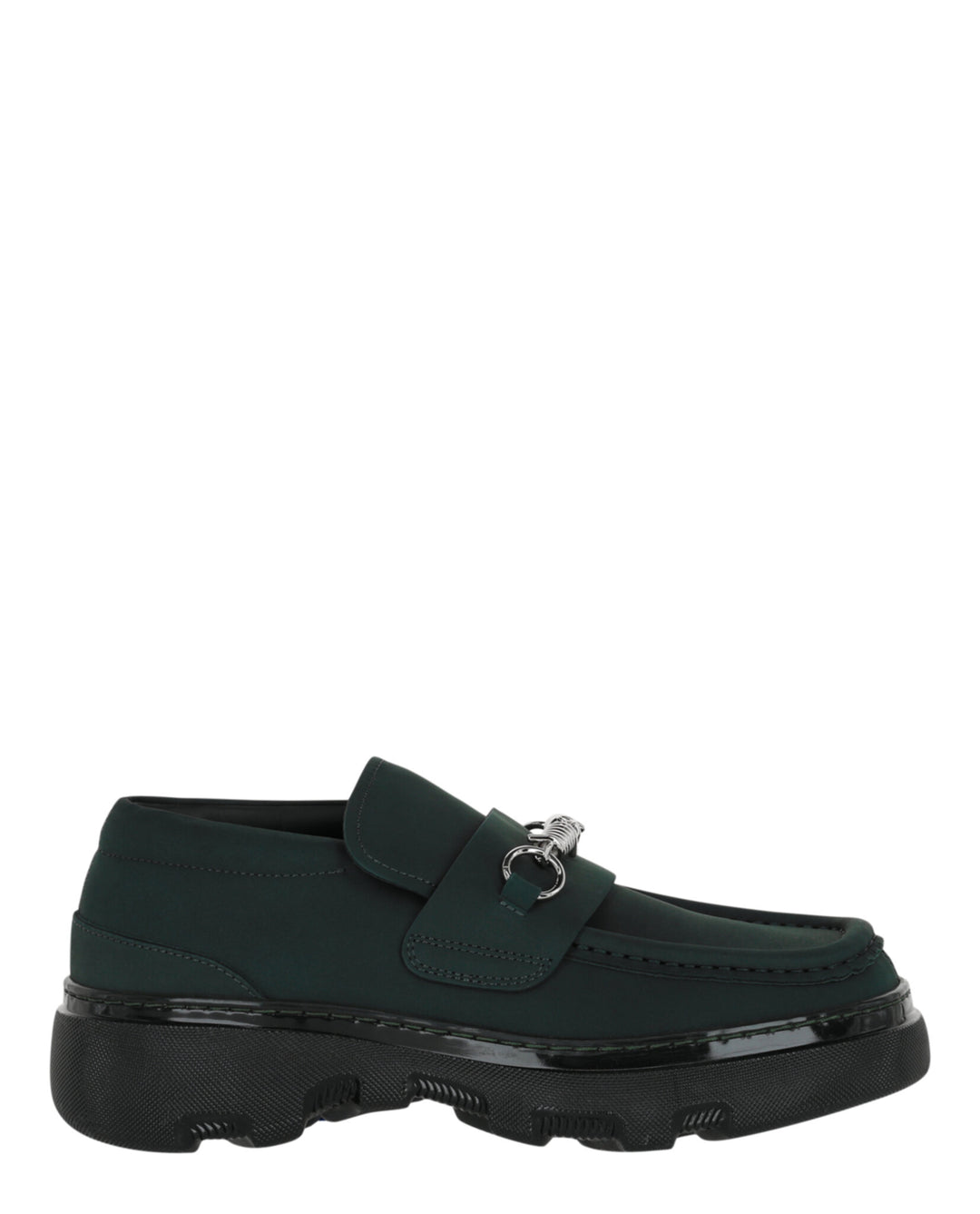 NEW BURBERRY men\'s creeper clamp slip on loafers in green Burberry Men main image 2