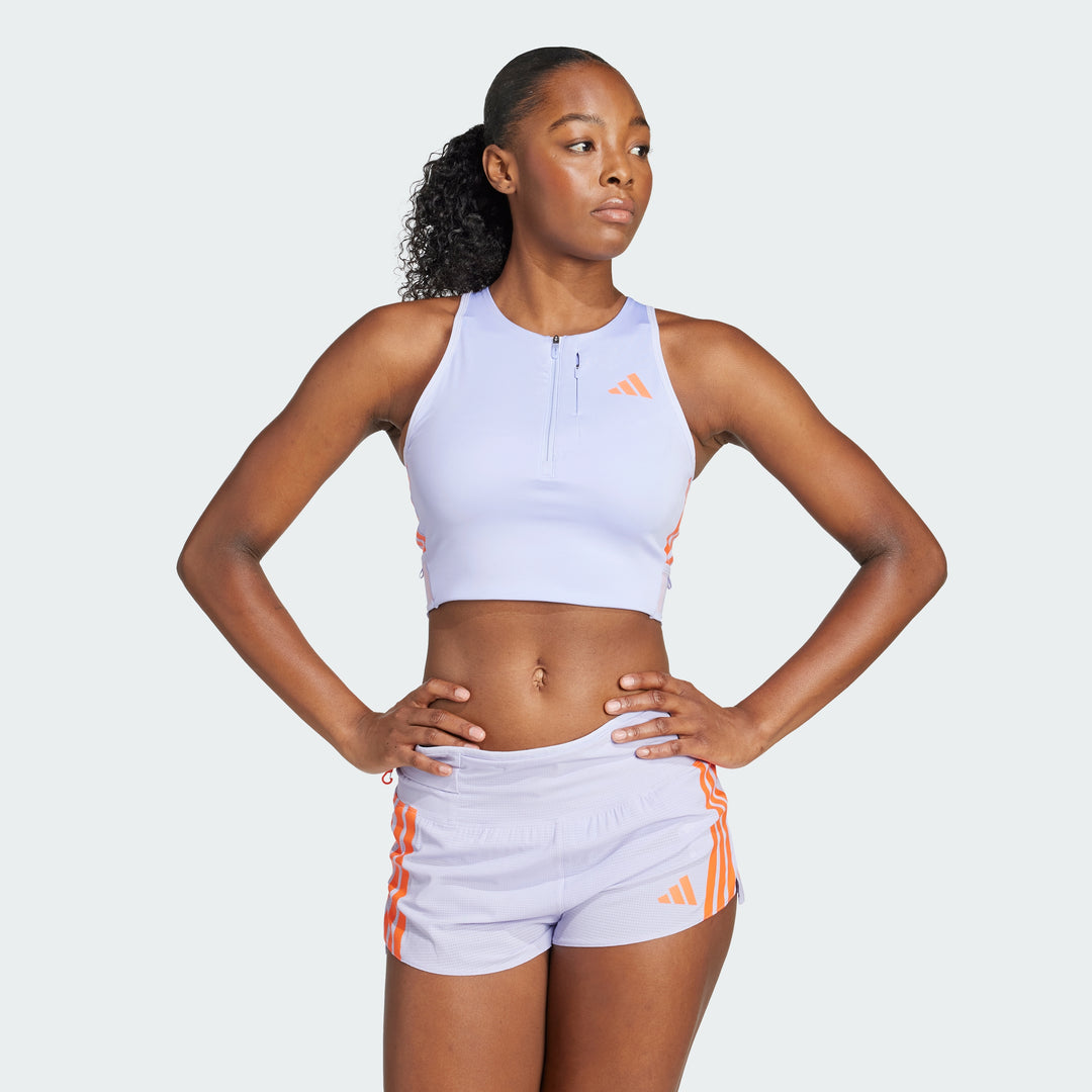 adidas Women's Adizero Running Gel Pocket Crop Top | ShopSimon