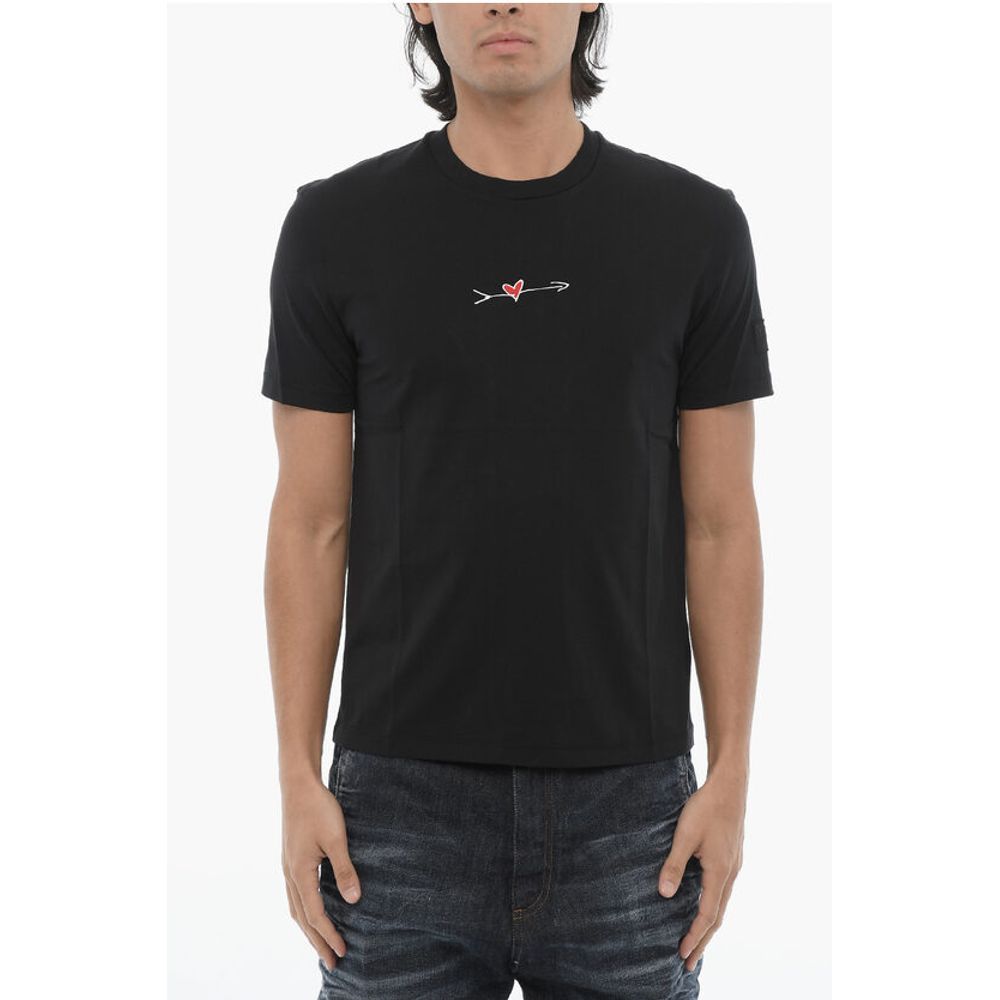 NEIL BARRETT| (Slim Cupid T-Shirt (MY70198A Y525 495N)) Neil Barrett Slim Fit Cupid Crew-neck Men's T-shirt | ShopSimon
