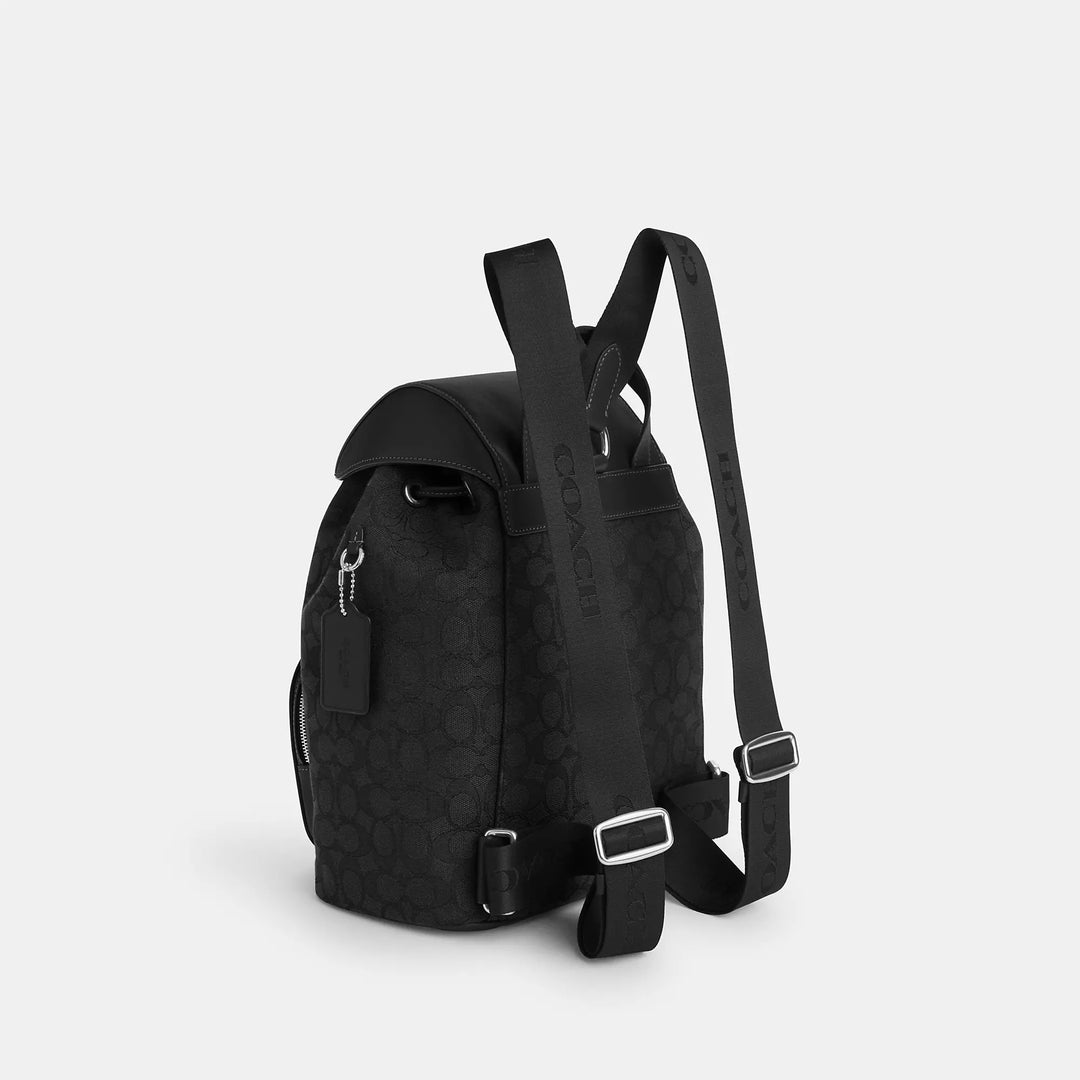 coach backpack jl black black oxblood Coach Outlet Pace Large Backpack In Signature Jacquard