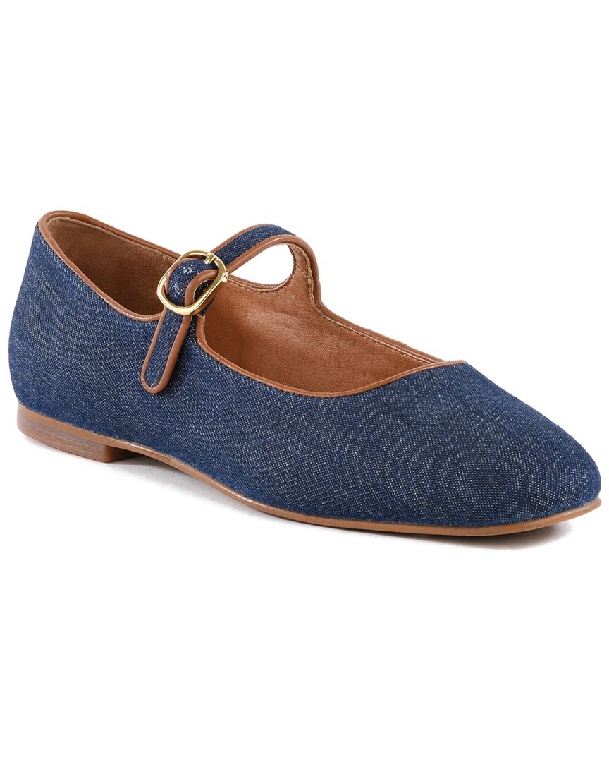  シャープエンドシェル レディース L Seychelles Shea Denim & Leather Mary Jane Flat | ShopSimon