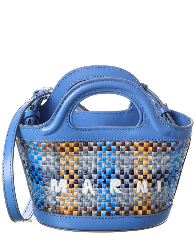 トートバッグ Tropicalia Small Shopping Bag - Marni - Raphia - Multi Marni Small Tropicalia Tote Bag | Blue | FARFETCH