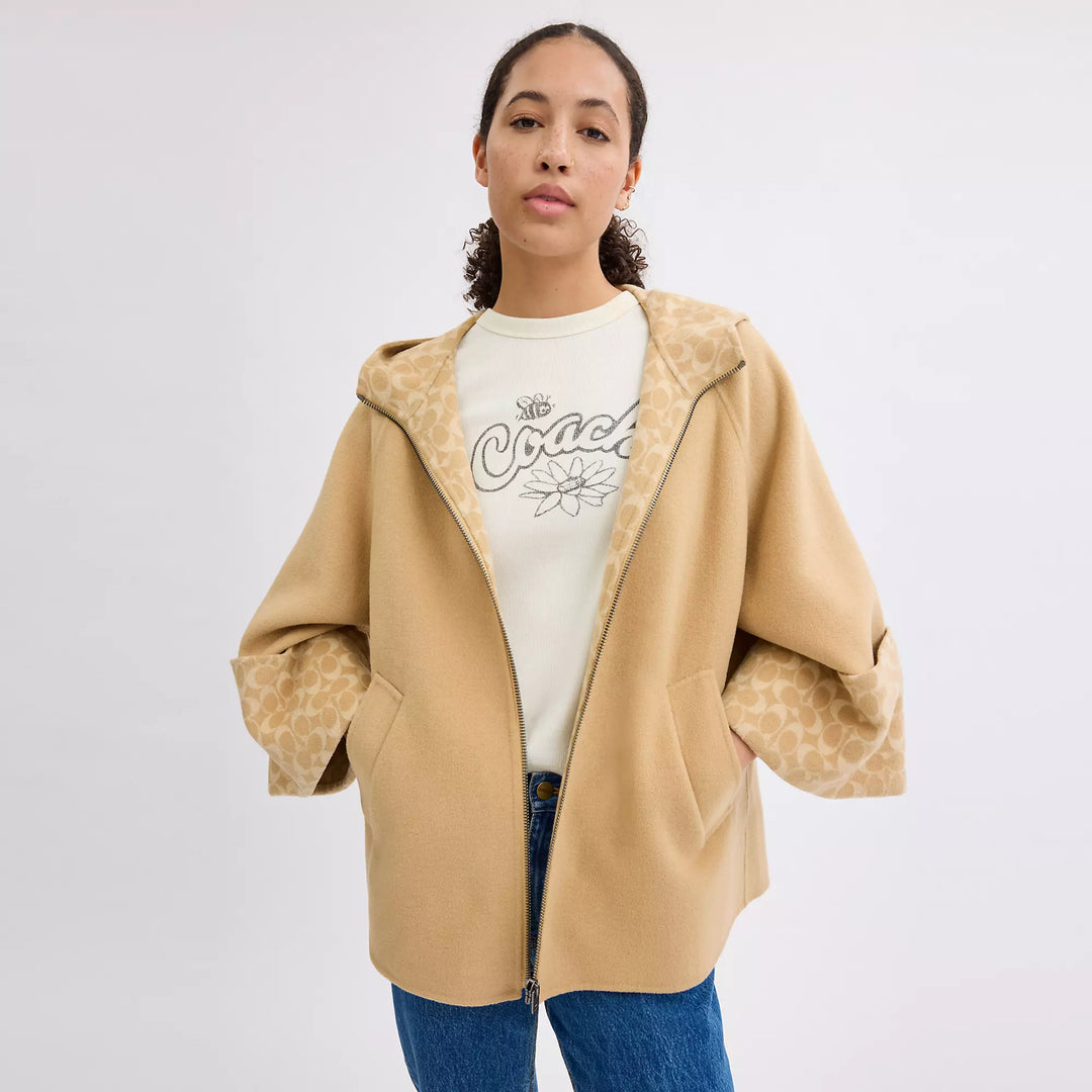 COACH ウールケープ オートミール COACH コーチ/レディースファッション｜WonderREX-ONLINE
