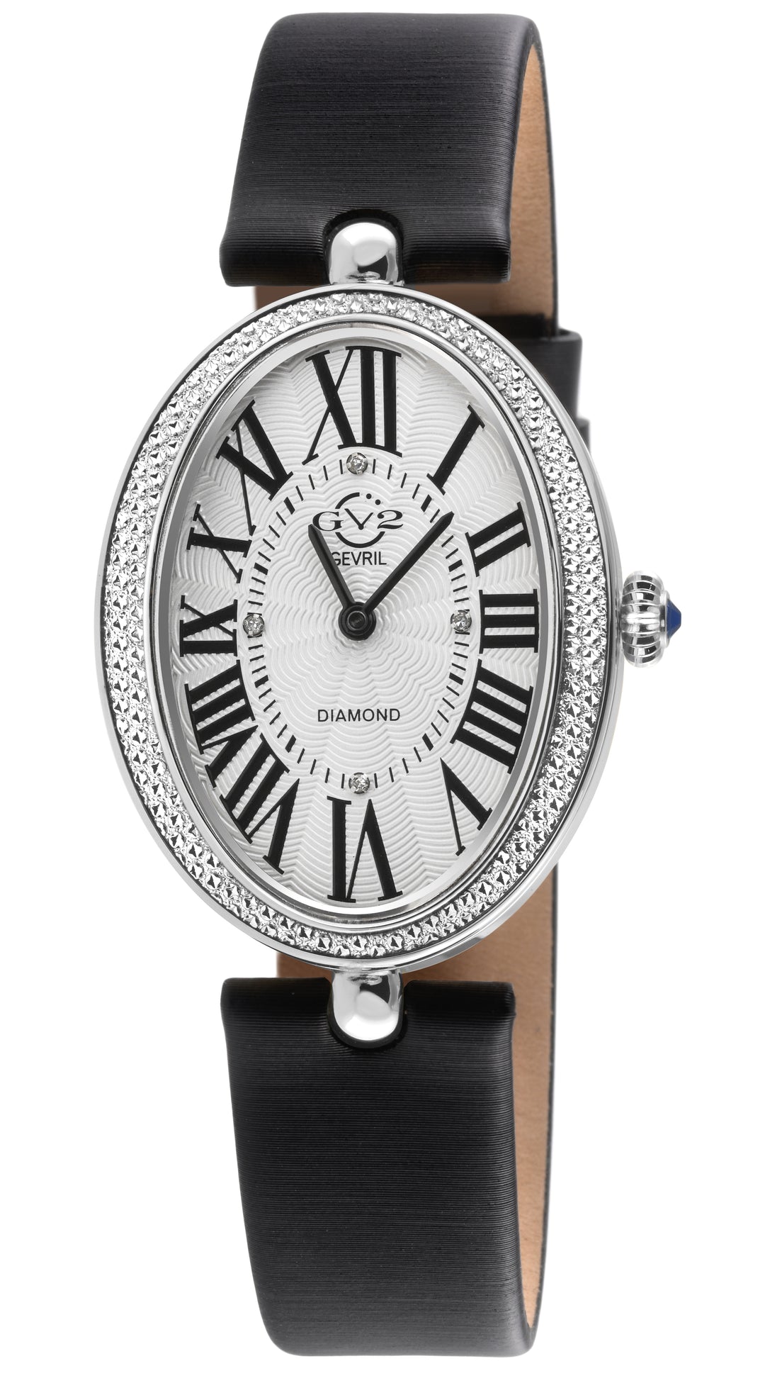 GV2 Piazza Navona Women's Swiss Diamond Black Handmade Italian