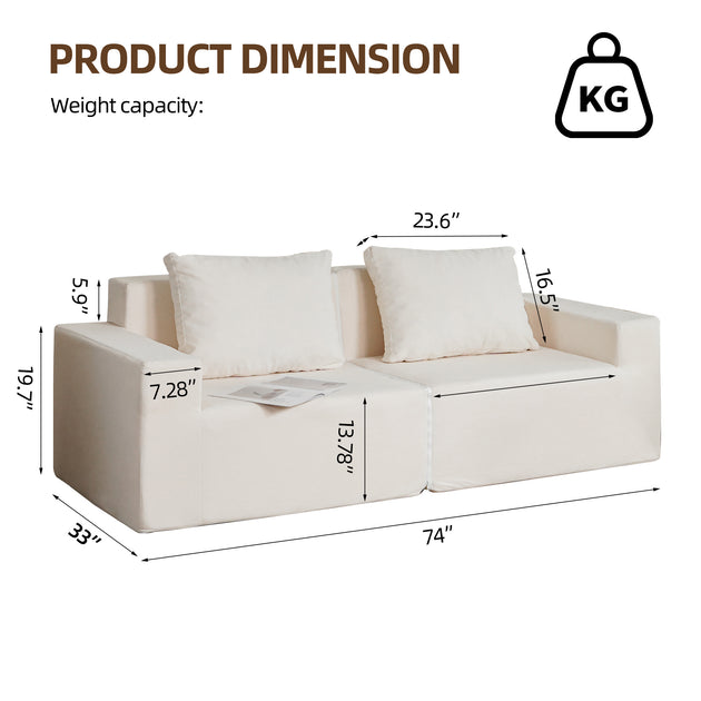 No Installation Streamdale Furniture Streamdale No Installation&Convertible Living room ...