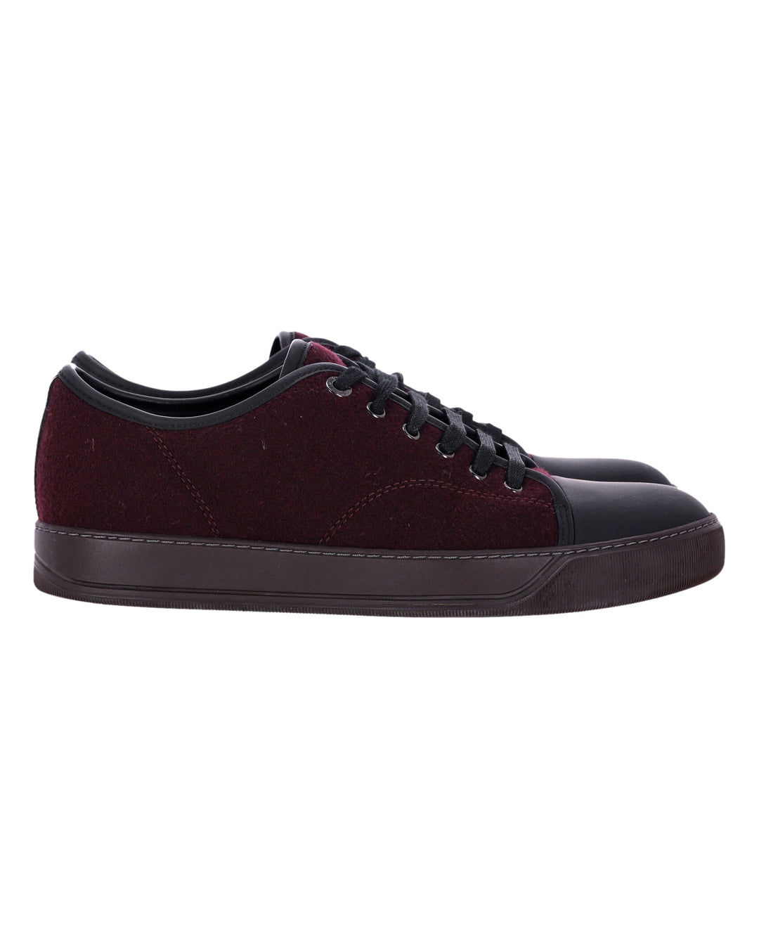 LANVIN 新品 ランバン MATTE TOE CAP MID スニーカー Lanvin Dbb1 Matte Cap Toe Low Top Sneaker In Burgundy Suede