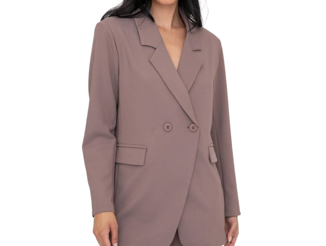 mono b In A Pinch Jacquard Stripe Blazer In Taupe | ShopSimon
