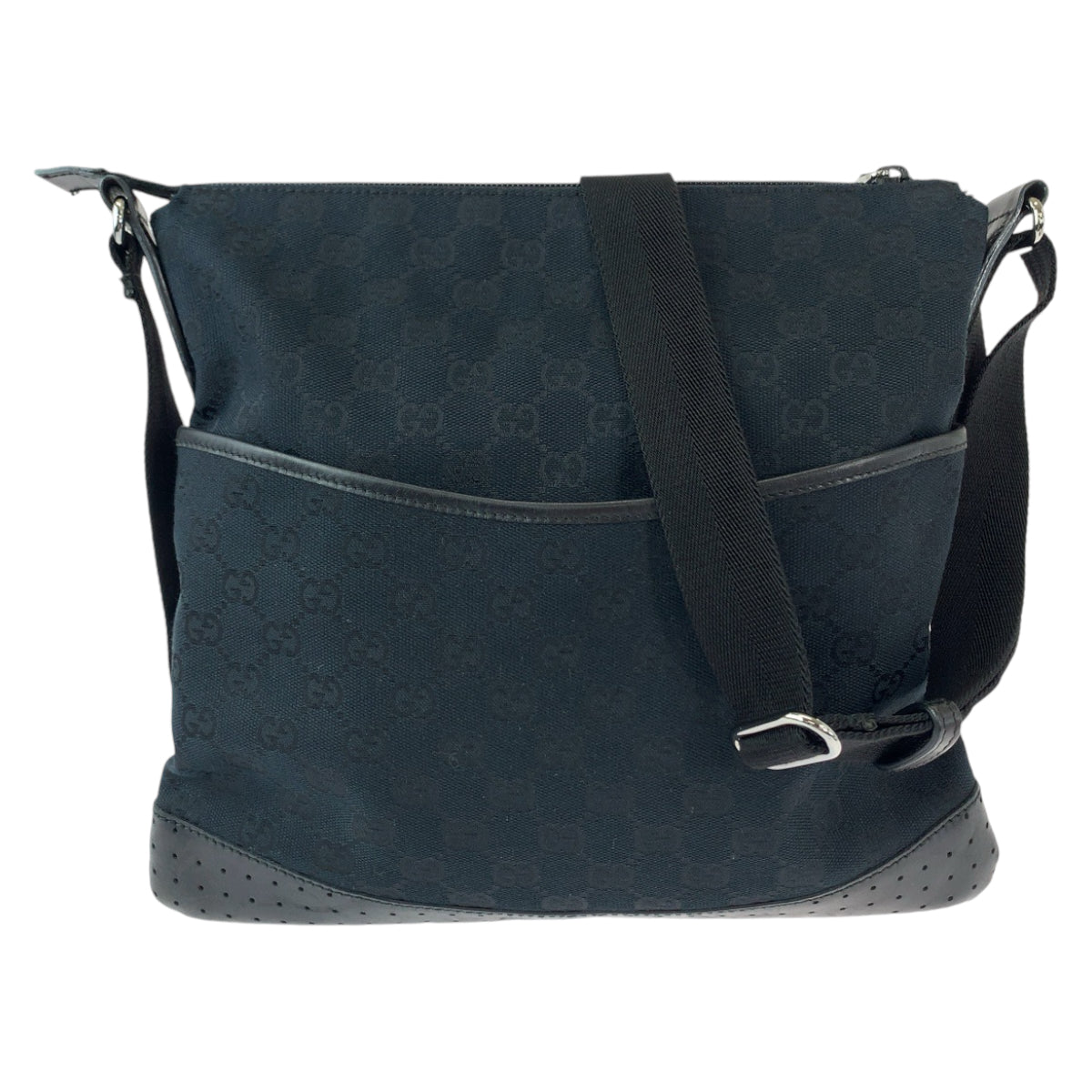 Gucci Gucci Black GG Canvas Shoulder Bag,Specials : American Fashion Style Bags On Sale