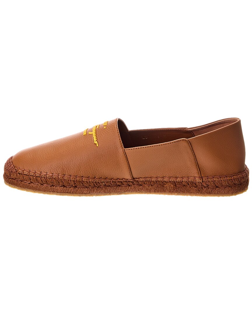 Ferragamo Gus Leather Espadrille, Brown Salvatore Ferragamo Ferragamo Gus Leather Espadrille | ShopSimon main image 2