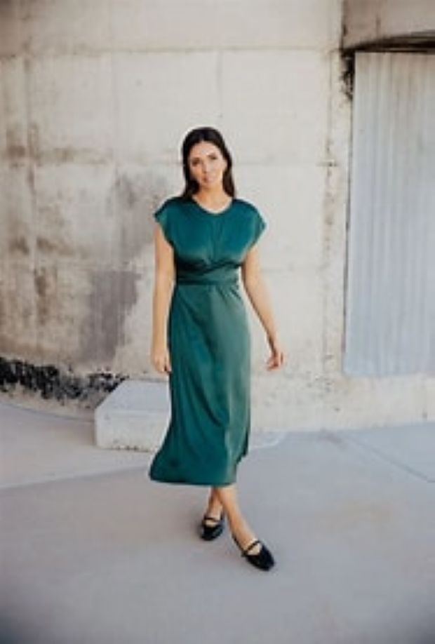 Mikarose The Royce Dress In Emerald