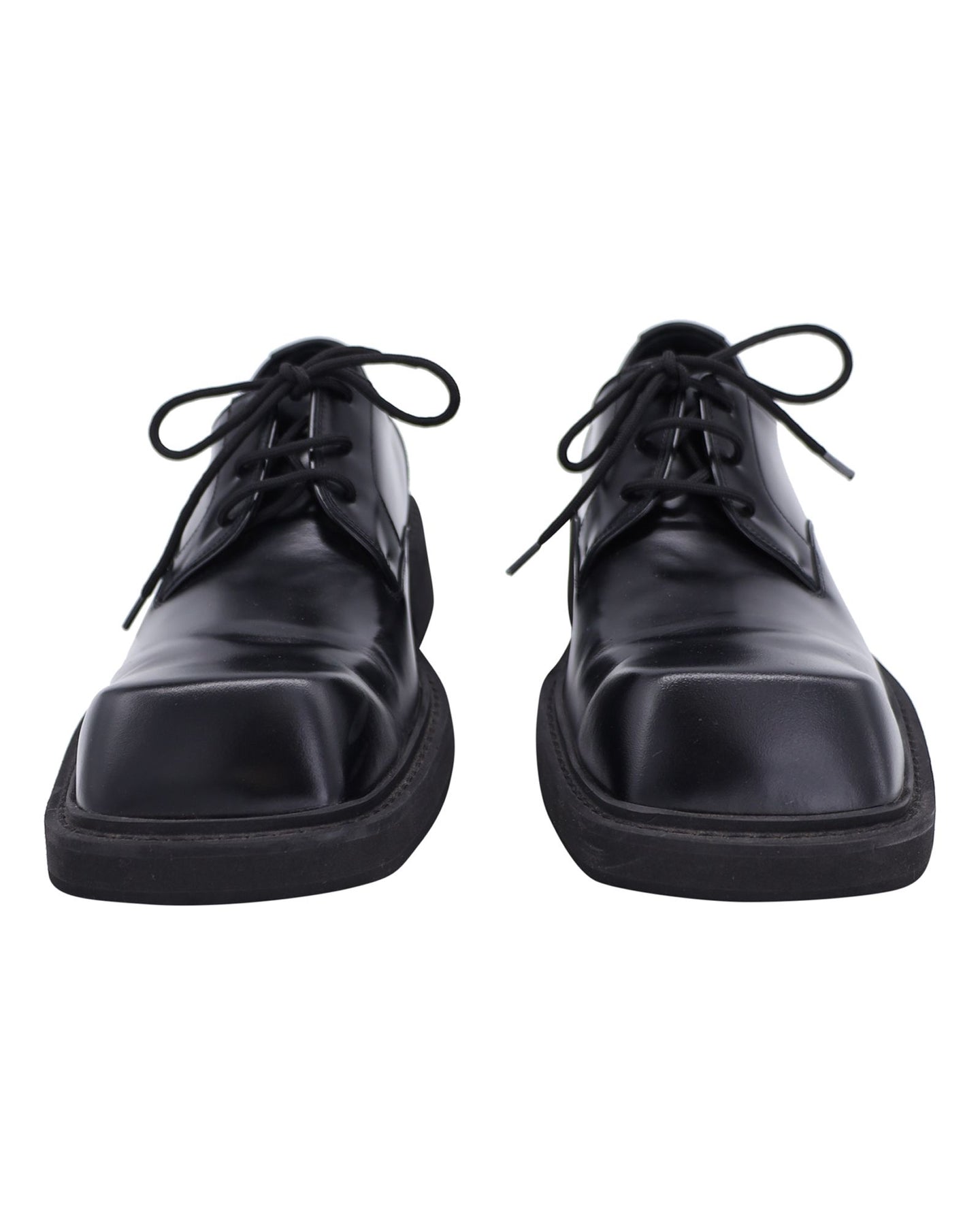 Balenciaga Inspector 40mm Derby In Black Leather | ShopSimon