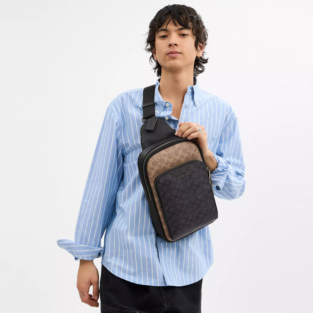Coach Outlet Ethan Pack In Blocked Signature Canvas | ShopSimon