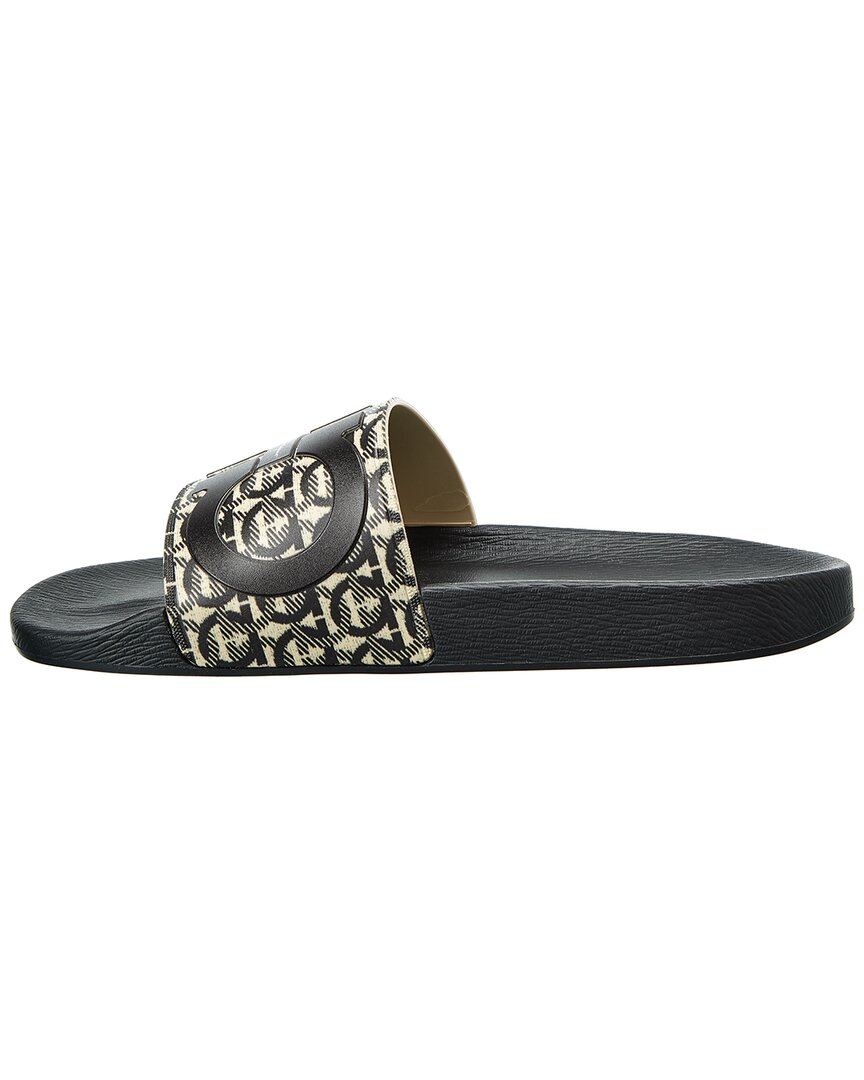 サンダル・ミュール SALVATORE FERRAGAMO GANCINI SLIDES Salvatore Ferragamo Black Double Gancini Slides – ICETIME LUXE