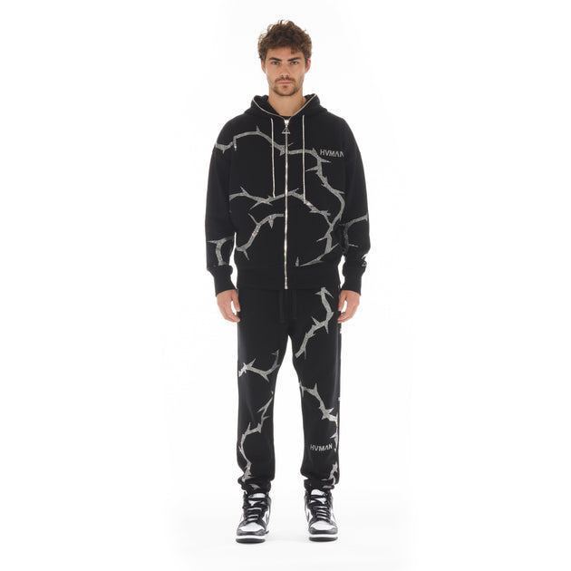 Cult of Individuality Full Zip Sweatshirt In Black ThornHVMAN Full Zip ...