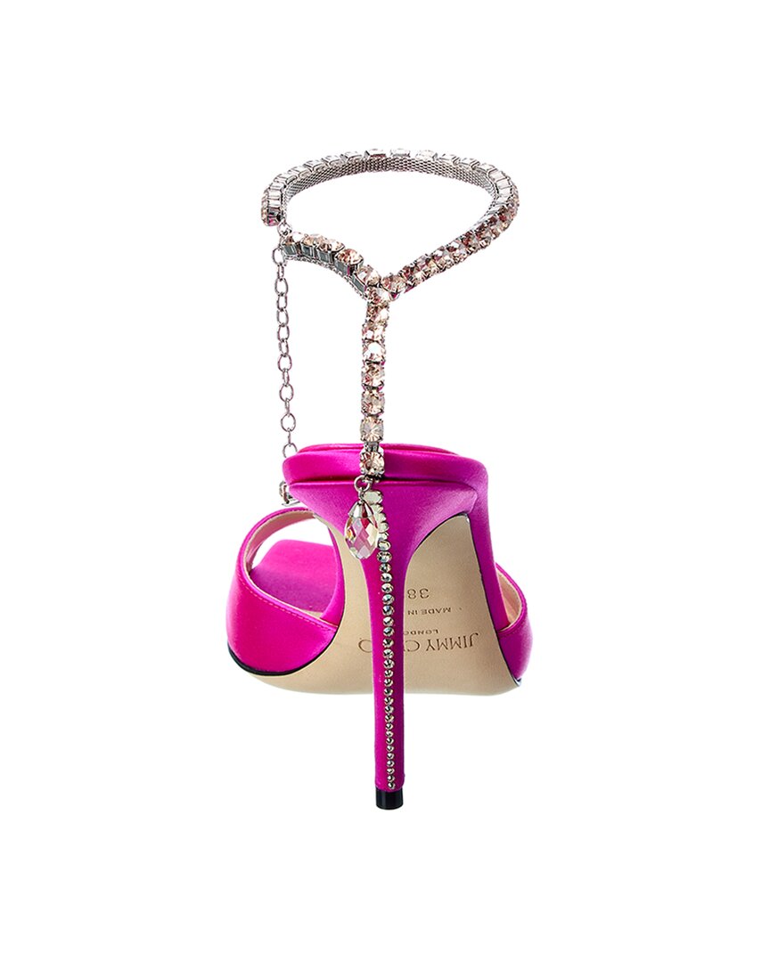 Jimmy Choo Saeda 100 Satin Sandal | ShopSimon