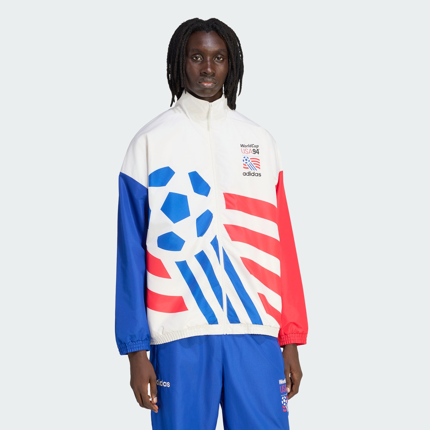 アメリカ代表　ドリルトップ　94年　ワールドカップ　アディダス adidas Men's Usa 94 Graphic Woven Track Top | ShopSimon