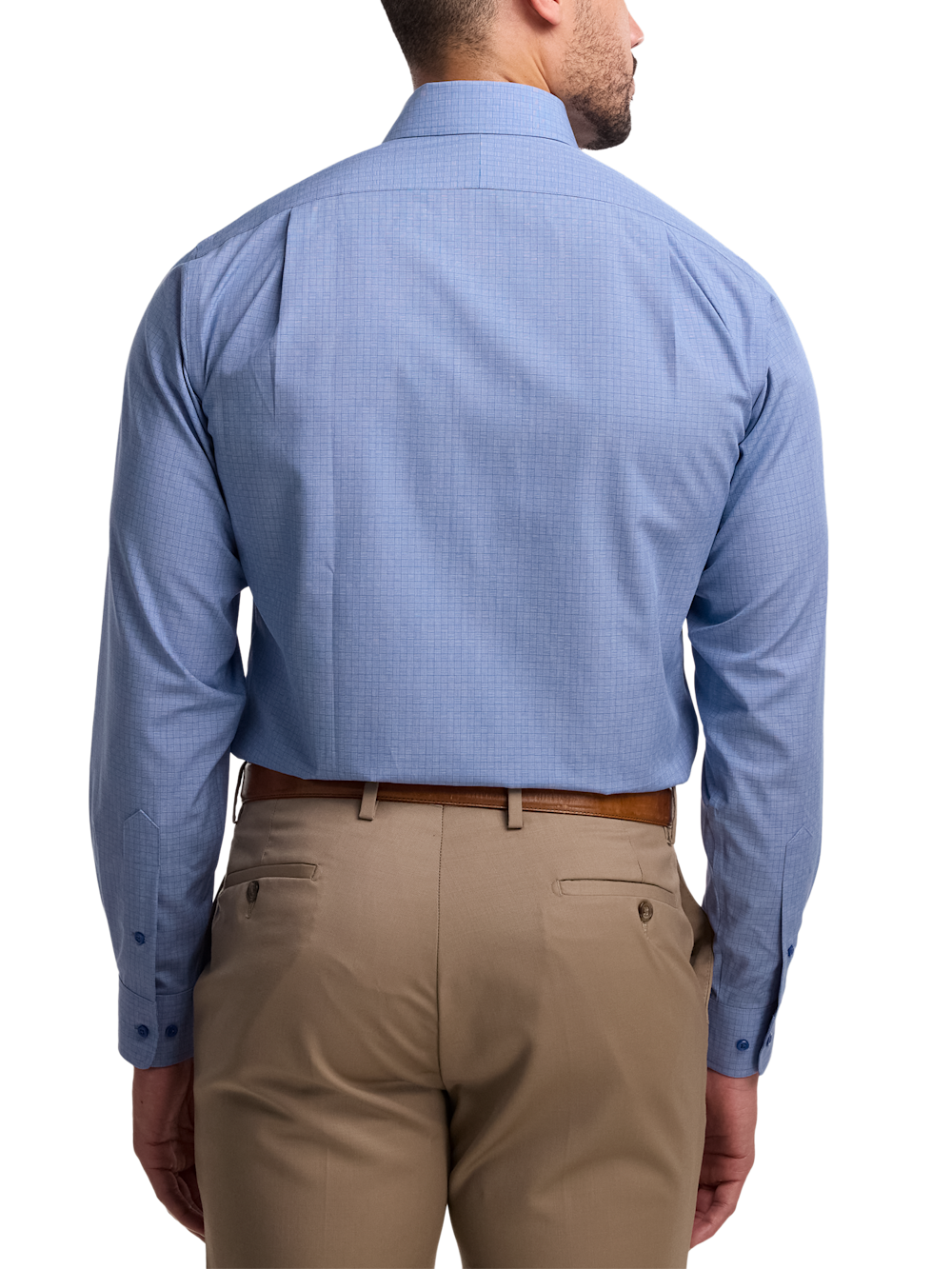 non iron cotton solid dress shirt with contrast trim Non-Iron iron Cotton In Poplin Golden Moon Long Sleeve Color:Limited Barbie Pink Tailored Set