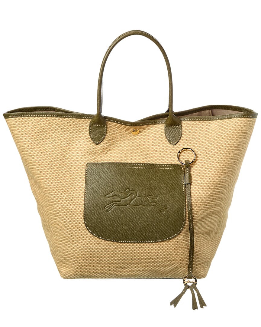 Longchamp Le Pliage Collection Large Raffia Basket Bag Longchamp Le Pliage Collection Large Raffia Basket Bag
