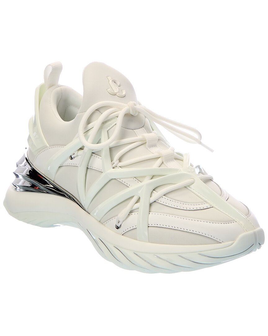 スニーカー JIMMY CHOO COSMOS F NEOPRENE LEATHER SNEAKERS Jimmy Choo Cosmos/f Neoprene & Leather Sneaker | ShopSimon