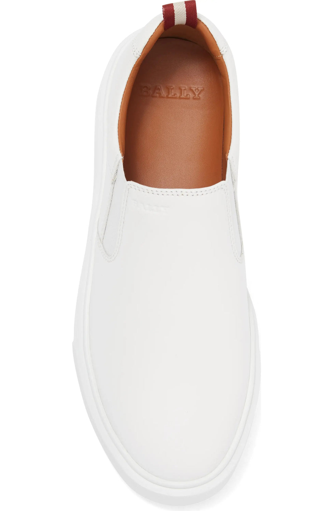 Bally Charles 6240397 Men's White Lamb Leather Sneakers | ShopSimon