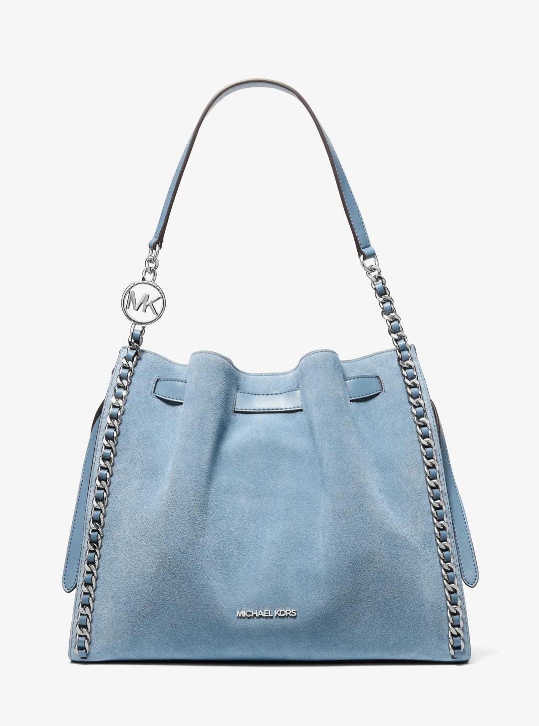 Michael Kors Outlet Mina Large Suede Chain Shoulder Bag | ShopSimon