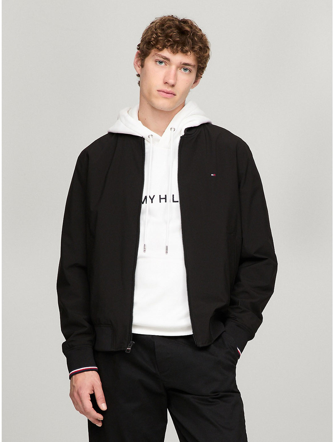 Tommy Hilfiger Men's Lightweight Water-resistant Bomber ShopSimon