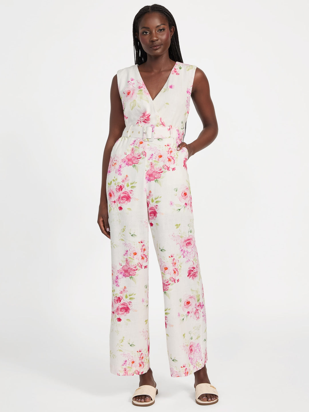 sacra 124204061 LINEN ALL-IN-ONE
オールインワン JBQ Eden Linen Jumpsuit | Neiman Marcus