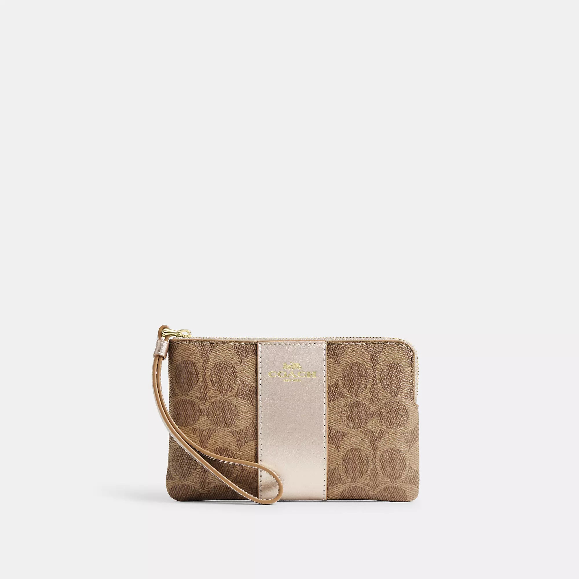 Coach Outlet Coach Outlet Corner Zip Wristlet In Signature Canvas,Specials : American Fashion Style Bags On Sale Coach Outlet Coach Outlet Corner Zip Wristlet In Signature Canvas,Specials : American Fashion Style Bags On Sale