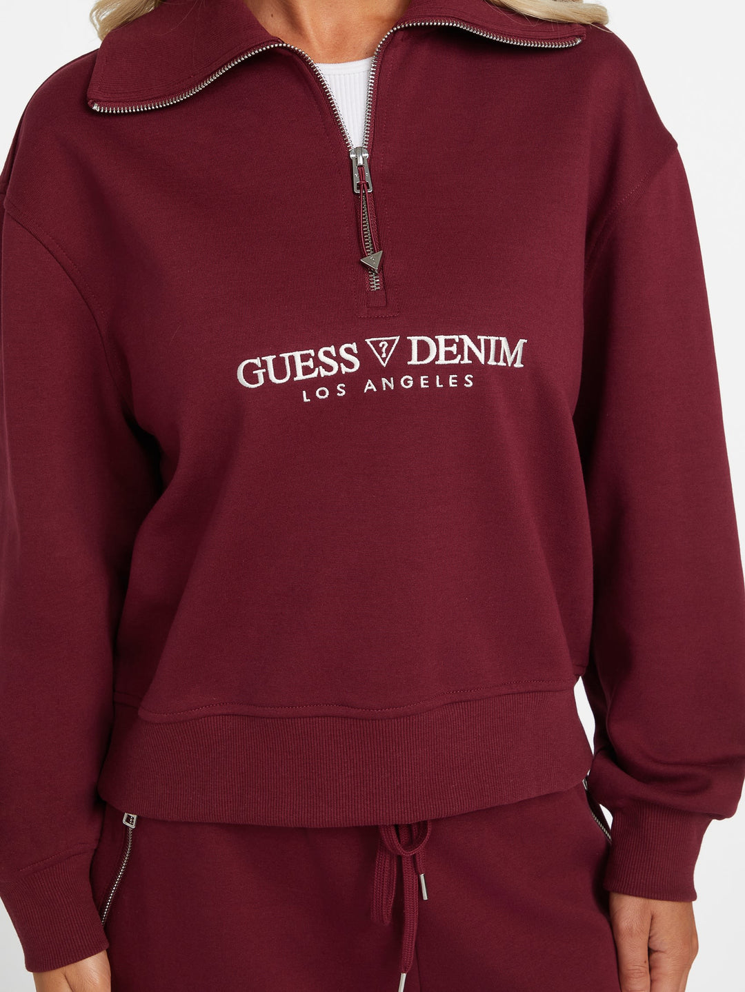 Guess Factory Cami Half-Zip Sweatshirt | ShopSimon