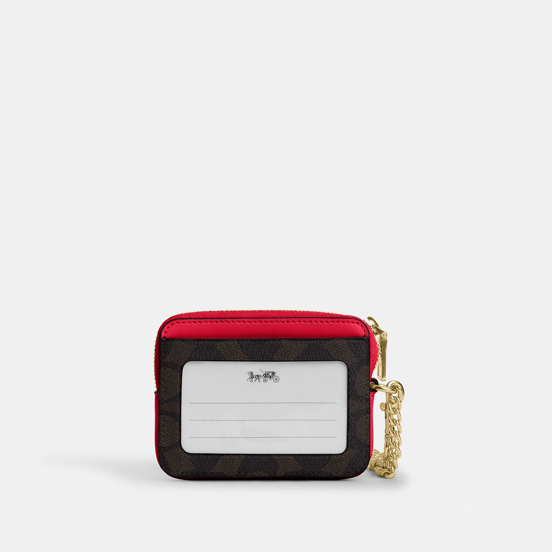 Coach Outlet Zip Card Case In Signature Canvas | ShopSimon