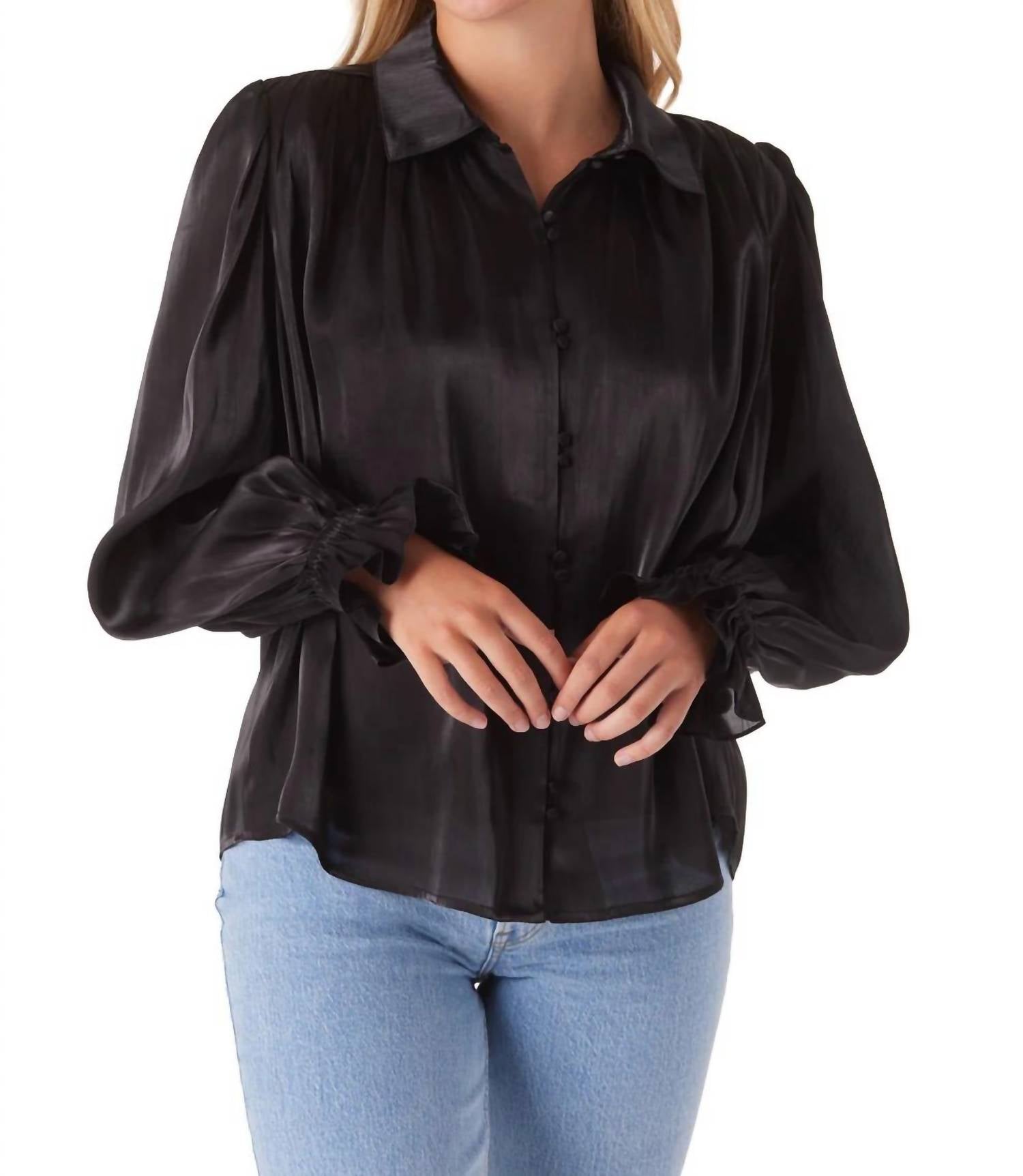 Crosby by Mollie Burch Black popular Puffy Sleeve Blouse - new with tags