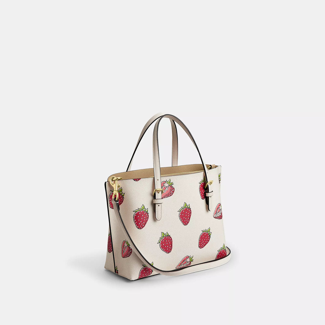 【春にピッタリ★Coach★Mollie Tote Bag 25 Strawberry Print】 Coach Outlet Mollie Tote Bag 25 With Strawberry Print
