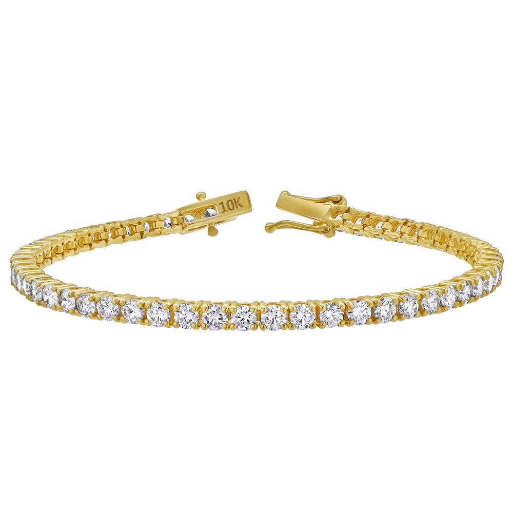 Andros 10K Yellow Gold Lab Grown Diamond Tennis Bracelet - 3.2mm