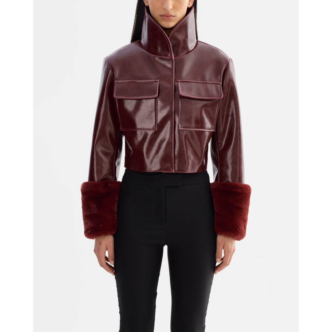 Lamarque Hedda | Cropped Faux Leather Jacket | ShopSimon