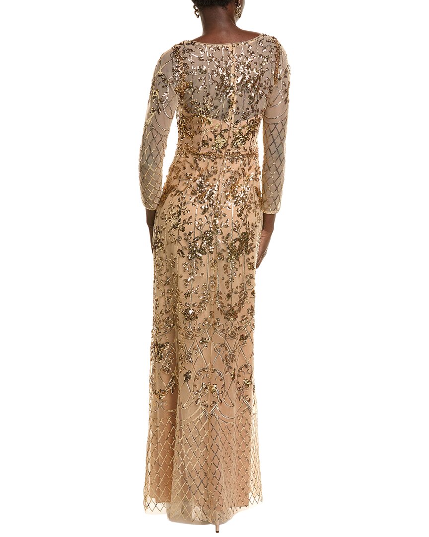 Marchesa Notte Sequin Lattice Gown | ShopSimon