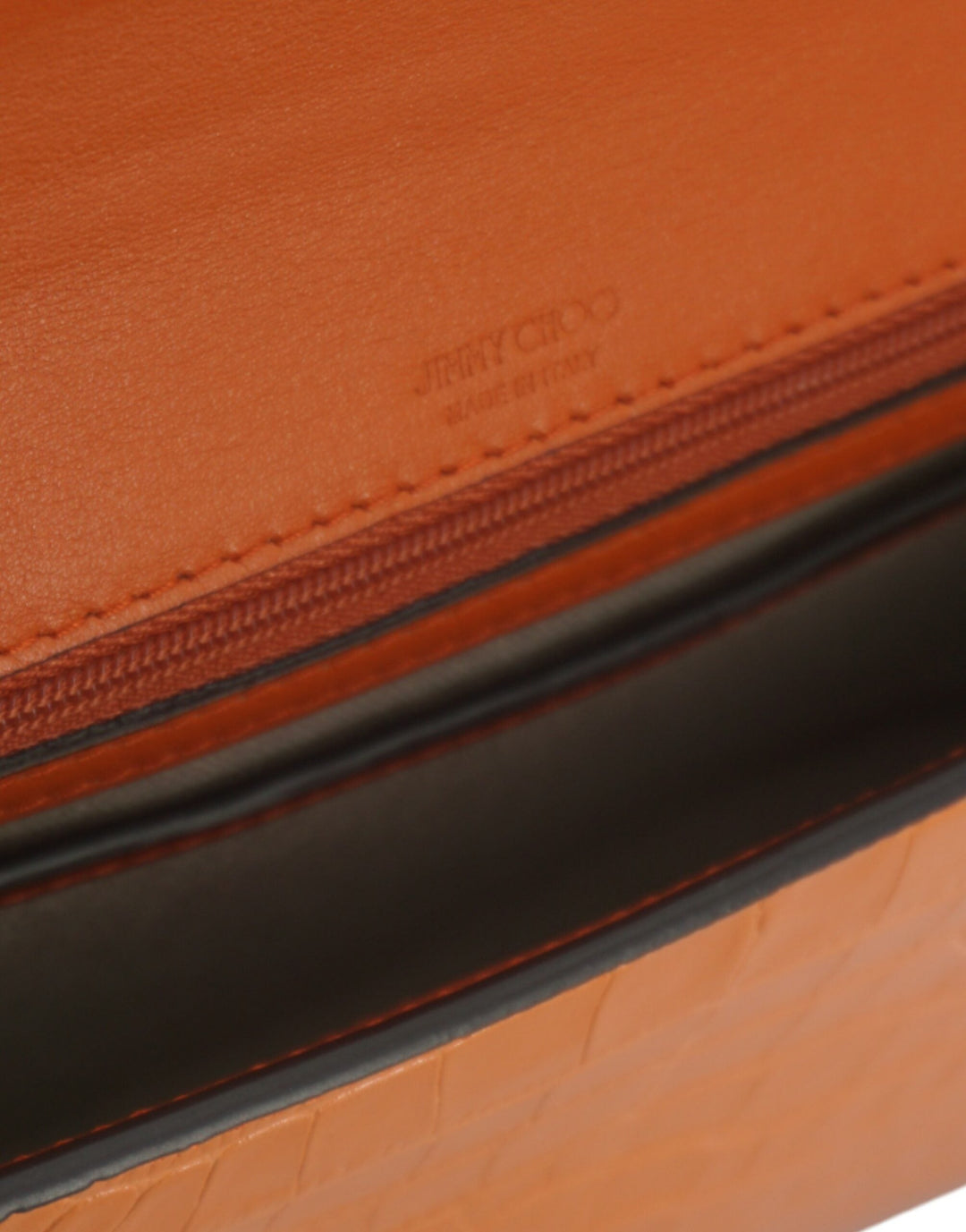 Jimmy Choo Amber Orange Leather Shoulder Bag | ShopSimon