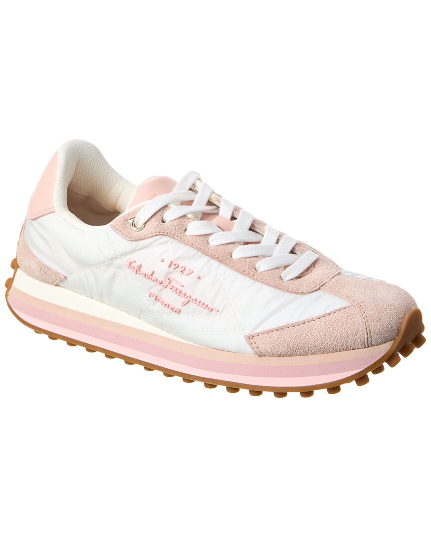 Salvatore Ferragamo Ferragamo Iggy Nylon & Suede Sneaker