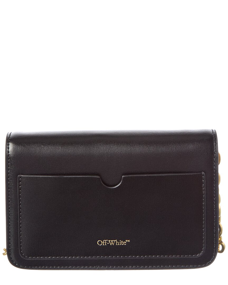 OFF WHITE Off-White Leather Wallet On A Chain | ShopSimon