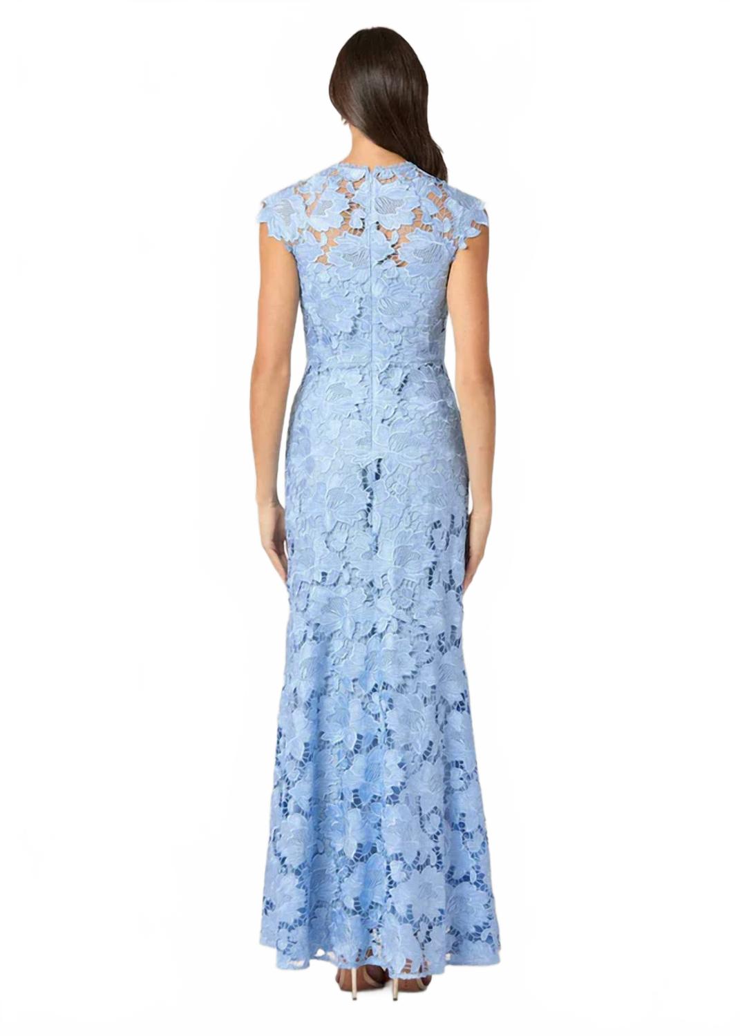 Shoshanna Raven Dress In Vista Blue