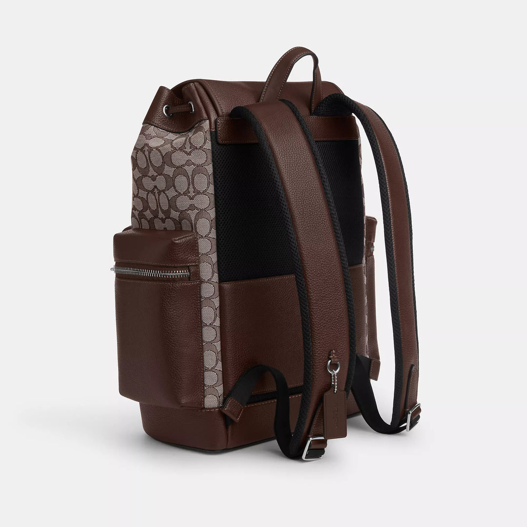 coach brown backpack Coach Outlet Sprint Backpack In Signature Jacquard