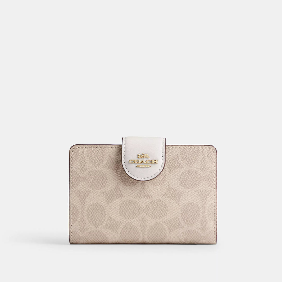 Coach Medium outlets Corner Zip Wallet in Signature Canvas Jumbo Floral