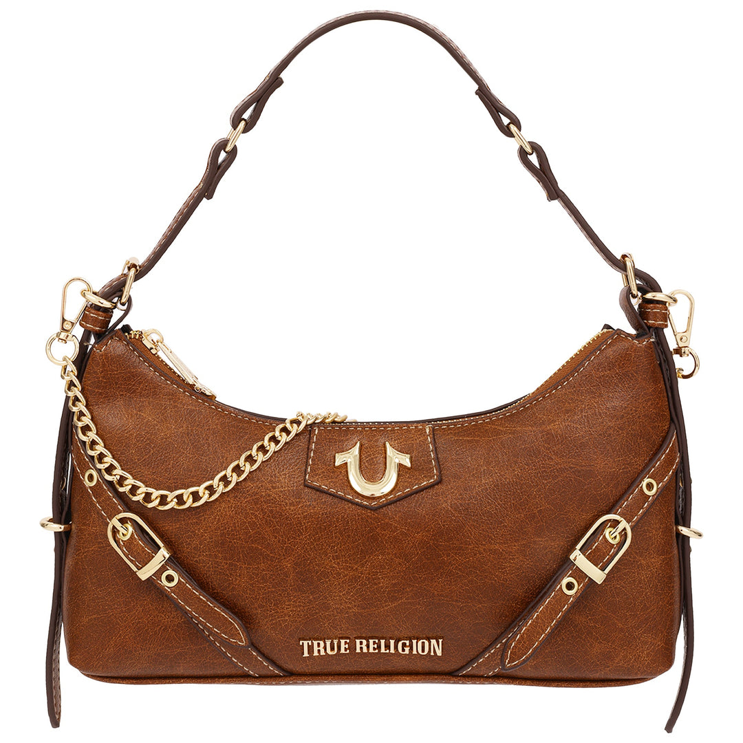 True Religion Horseshoe Hardware Belt Detail Baguette Shoulder Bag 