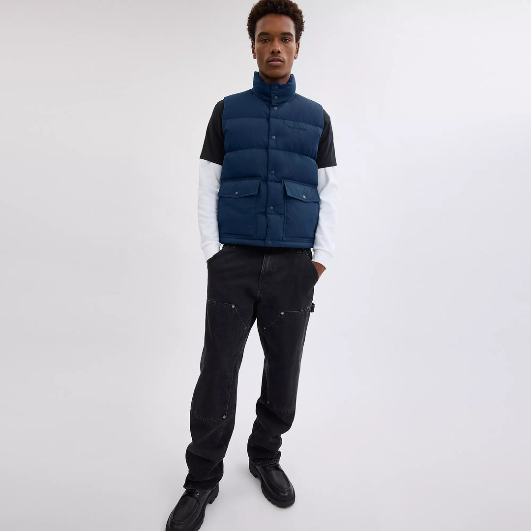 ダウンベスト WOOALONG Signature down vest MY1011 COACH® | Restored Signature Puffer Vest